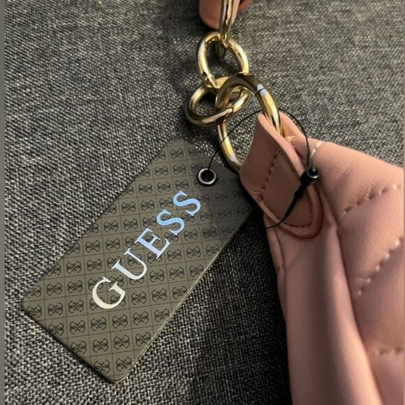 GUESS Lily Quilted Shoulder Bag • Blush Pink • New • Sold Out - Picture 3 of 9